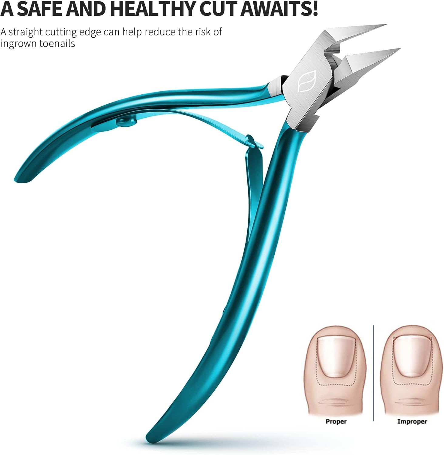 Éclat Bio Coupe-Ongles Professionnel à Lame Droite pour Ongles Épais et Incarnés - outil pour couper les ongles incarnés