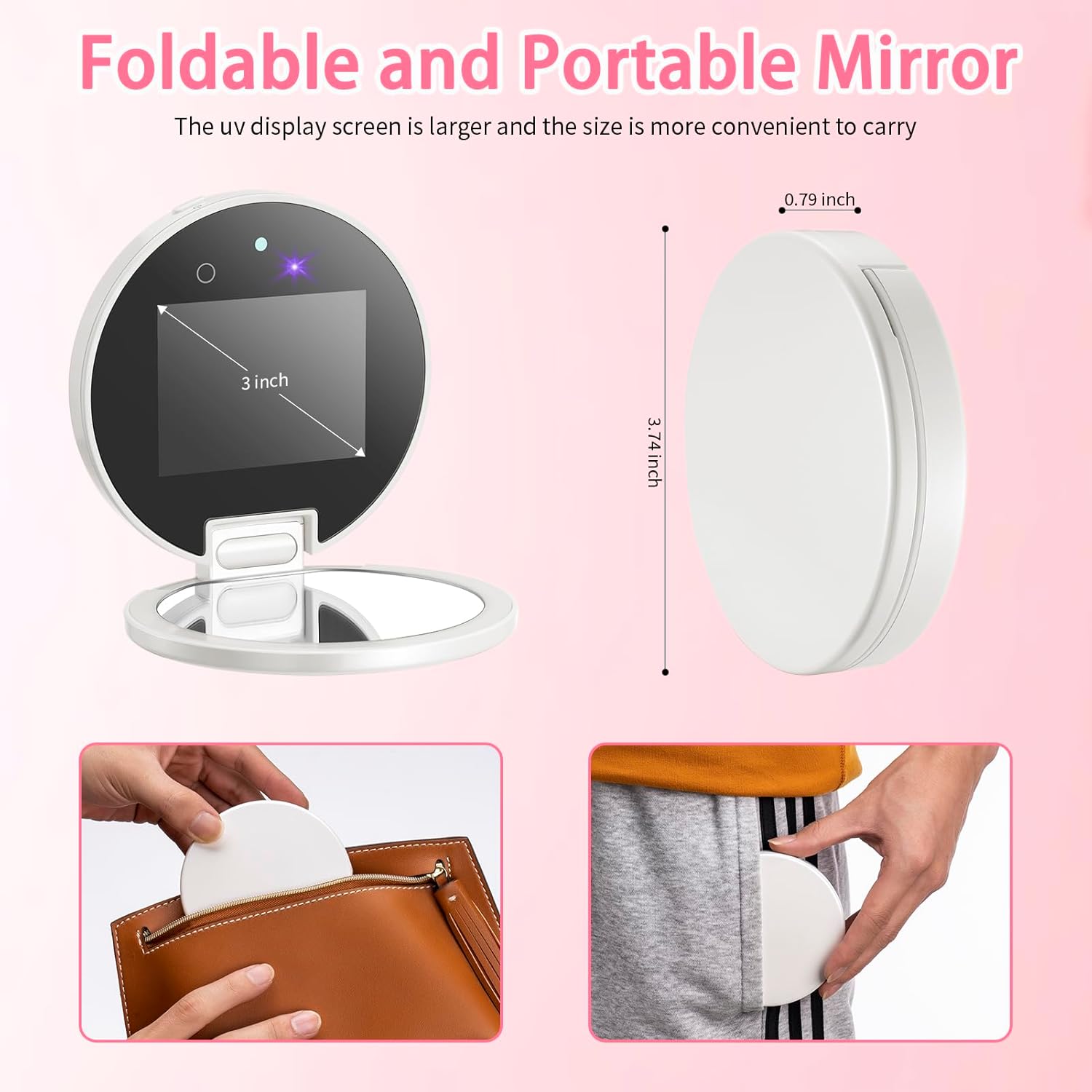 Éclat Bio Miroir UV compact rechargeable