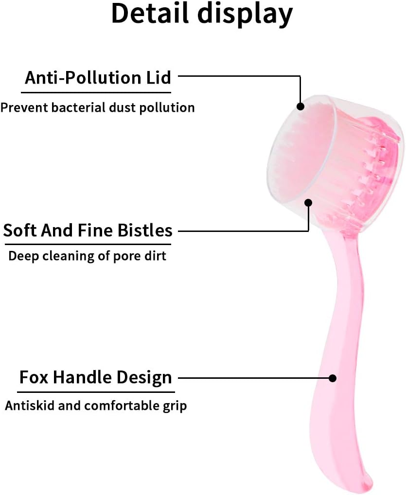 Détails de la Brosse Nettoyante et Exfoliante pour le Visage Éclat Bio avec couvercle anti-pollution et poils fins.