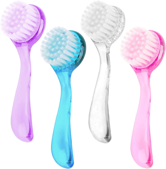 Brosse Nettoyante et Exfoliante pour le Visage Éclat Bio, ensemble de brosses colorées pour un nettoyage doux.