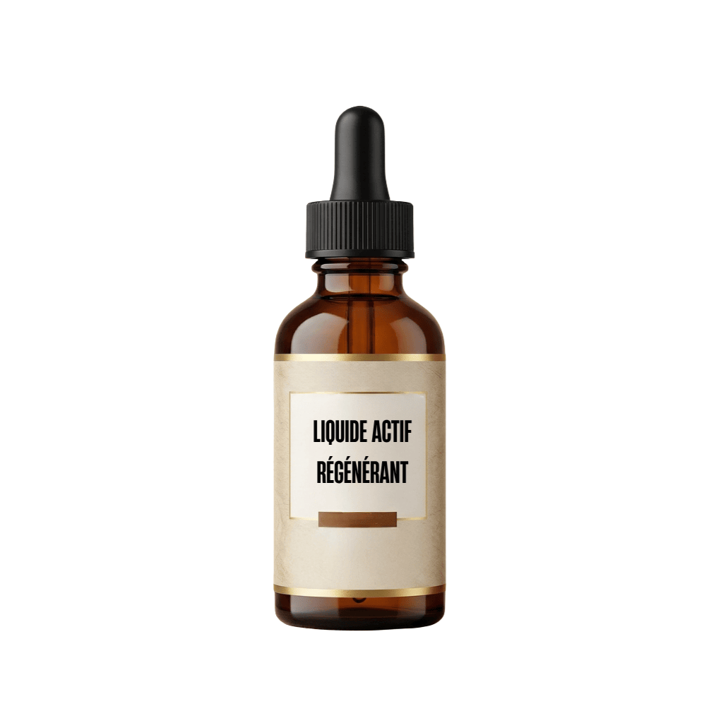 Flacon de Liquide Actif Régénérant pour une peau fraîche et éclatante.