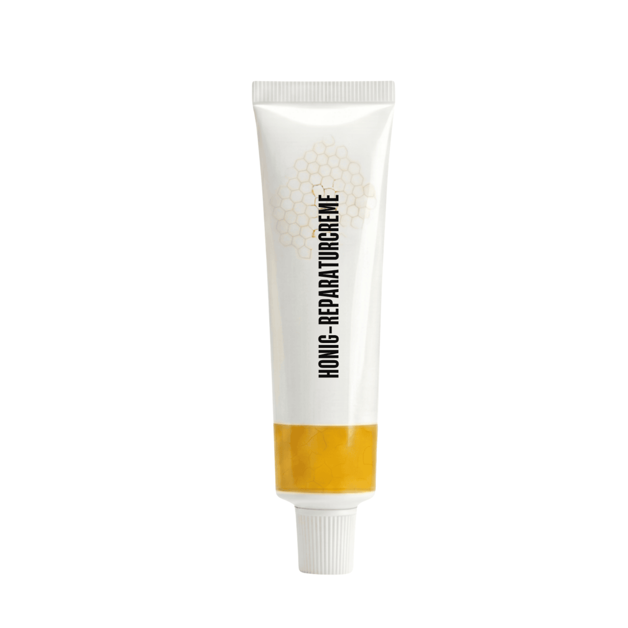 Crème réparatrice au miel de luxe en tube, idéale pour des soins quotidiens de la peau.