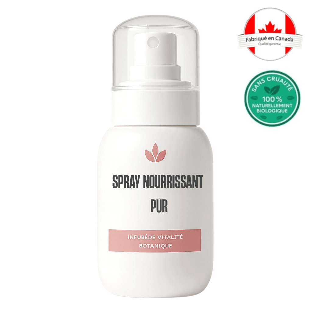 Flacon de Spray nourrissant pur, soin capillaire naturel pour revitaliser et nourrir les cheveux.