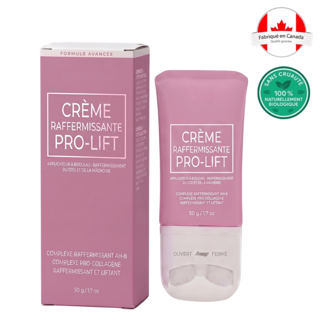 Crème raffermissante pour le cou avec applicateur roll-on, favorise fermeté et élasticité de la peau.