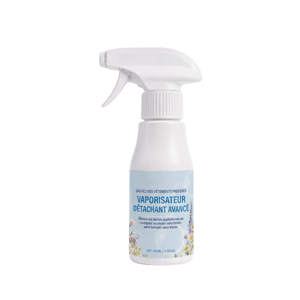 Spray émulsifiant pour linge non ionique avancé dans un flacon vaporisateur, idéal pour le détachage doux.