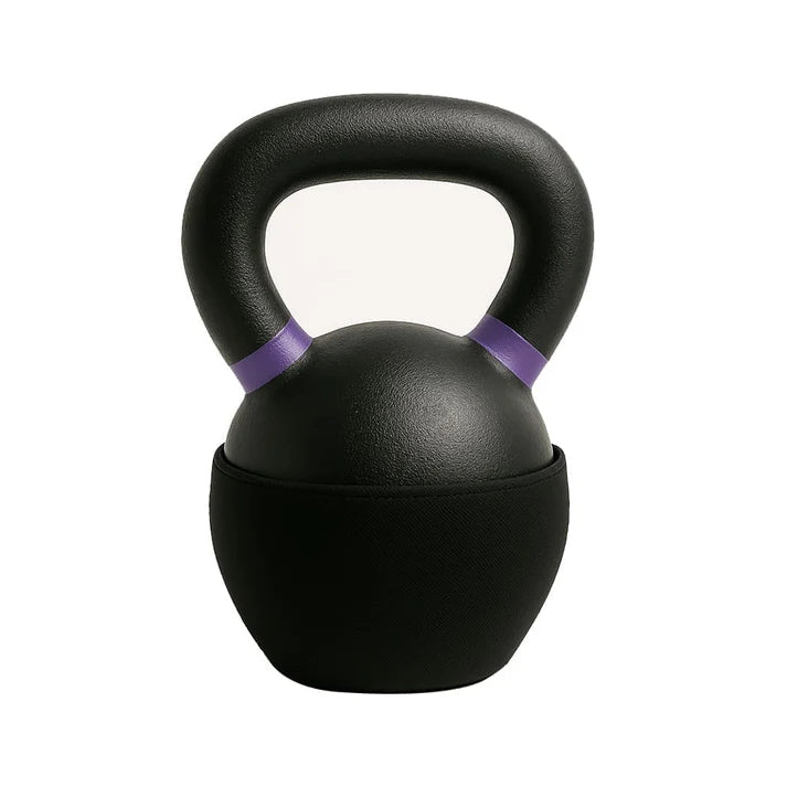 Éclat Bio CoreBell kettlebell en fonte avec poignée ergonomique et antidérapante pour entraînements complets.