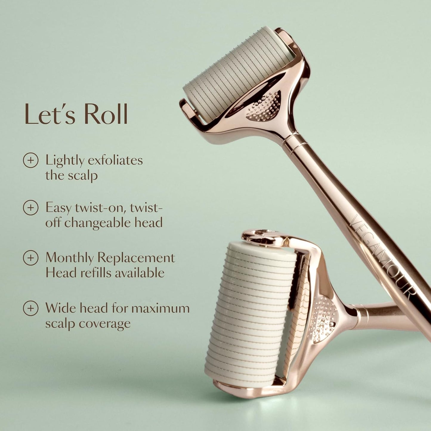 Éclat Bio – Rouleau de Microaiguilles de Remplacement pour exfoliation délicate du cuir chevelu.