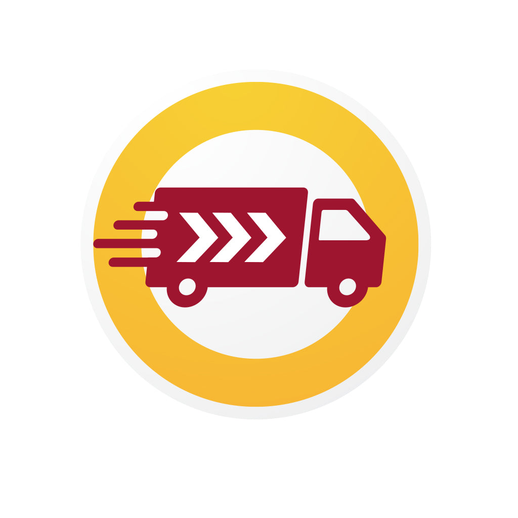 Icone de camion symbolisant l'option d'Expédition prioritaire pour une livraison rapide.